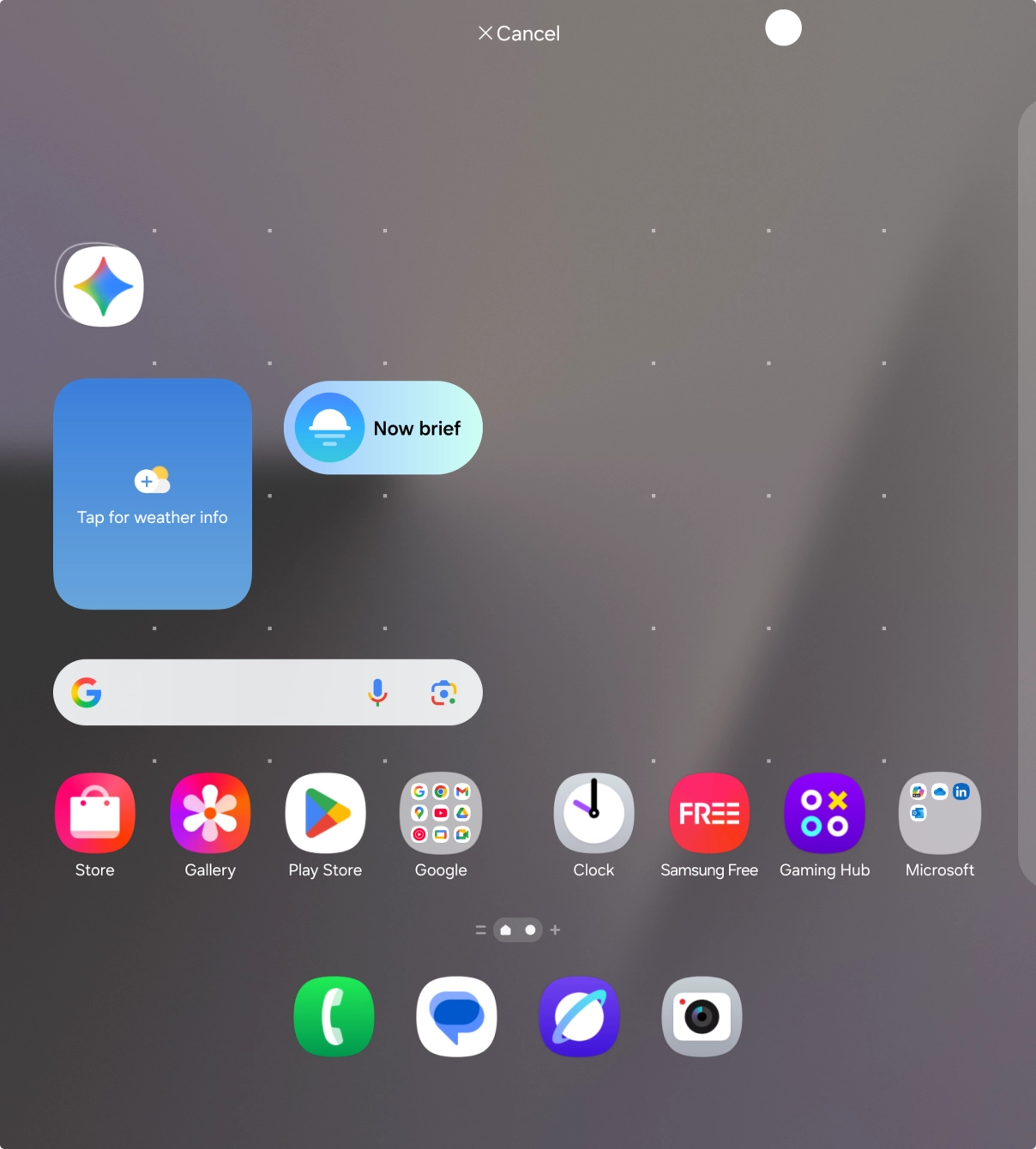 Drag the app icon to the required position on the home screen.