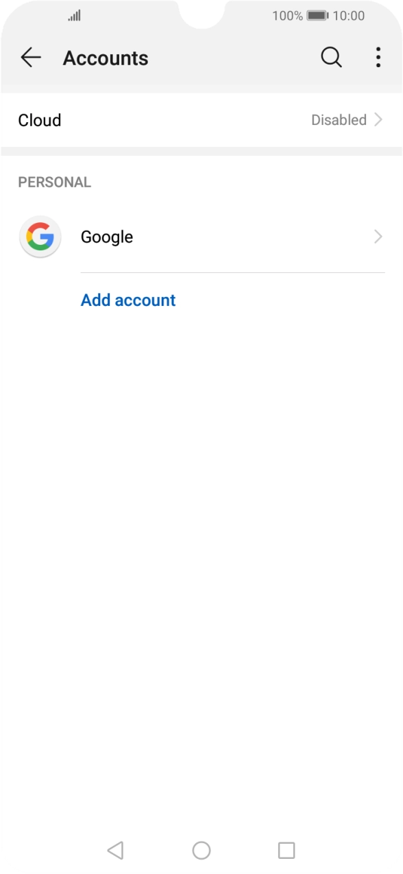 Press Add account. Press Add account.