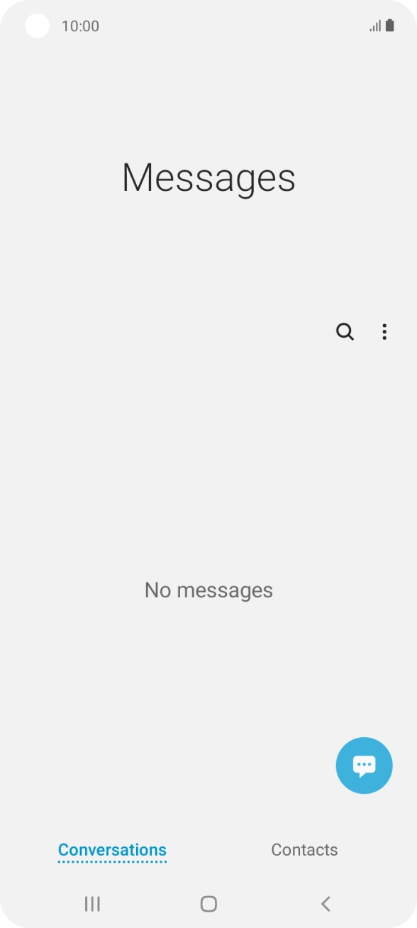 Press the new message icon. Press the new message icon.