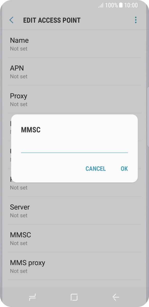 Key in http://mmsc.mms.o2.co.uk:8002 and press OK. Key in http://mmsc.mms.o2.co.uk:8002 and press OK.