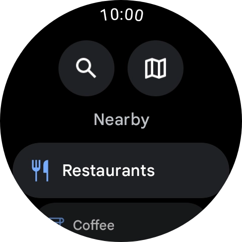 Press the search icon. Press the search icon.
