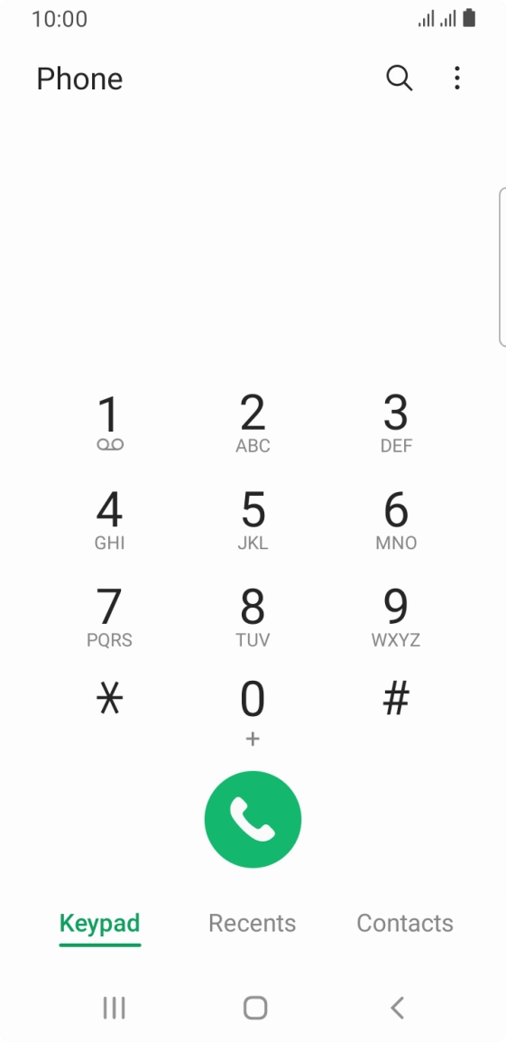 Press the menu icon.