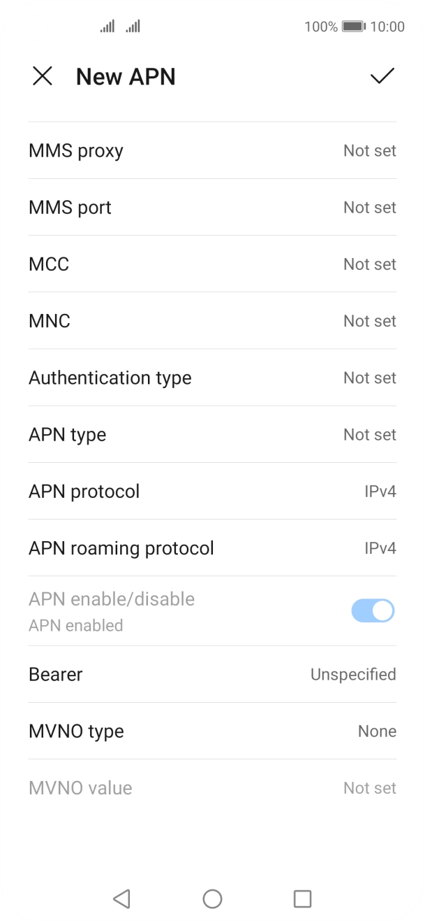Press MMS proxy.