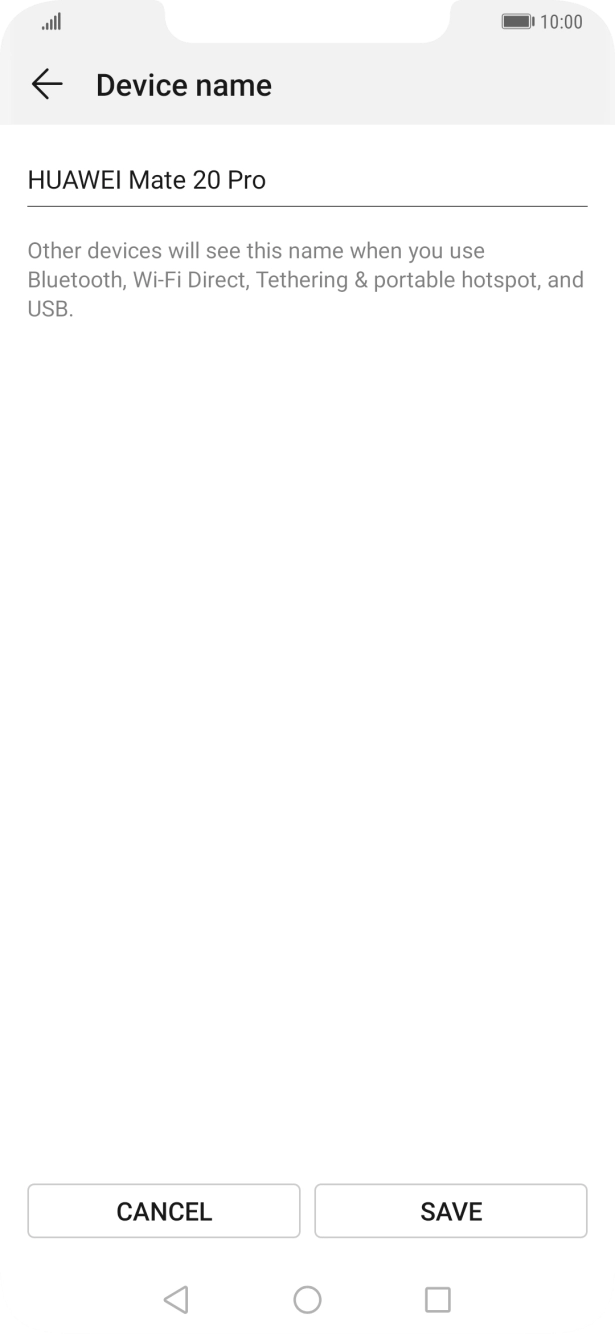 Key in the required WiFi hotspot name and press SAVE. Key in the required WiFi hotspot name and press SAVE.