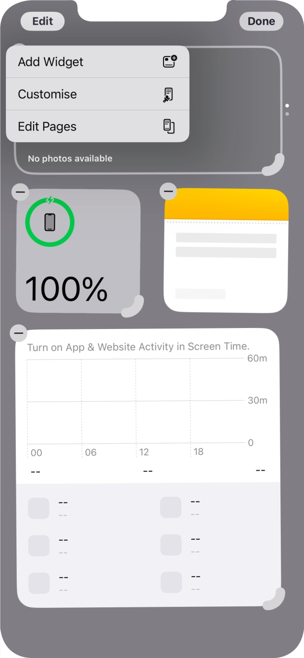 Press Add Widget. Press Add Widget.