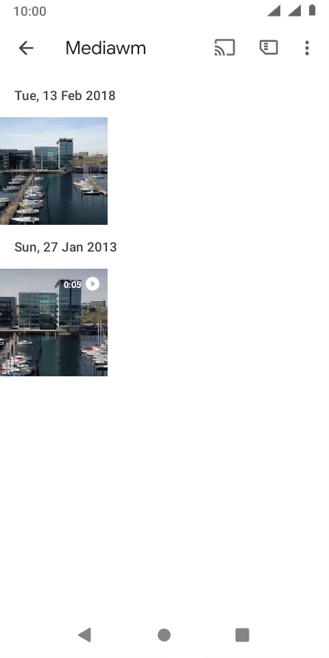 Press and hold any picture or video clip. Press and hold any picture or video clip.