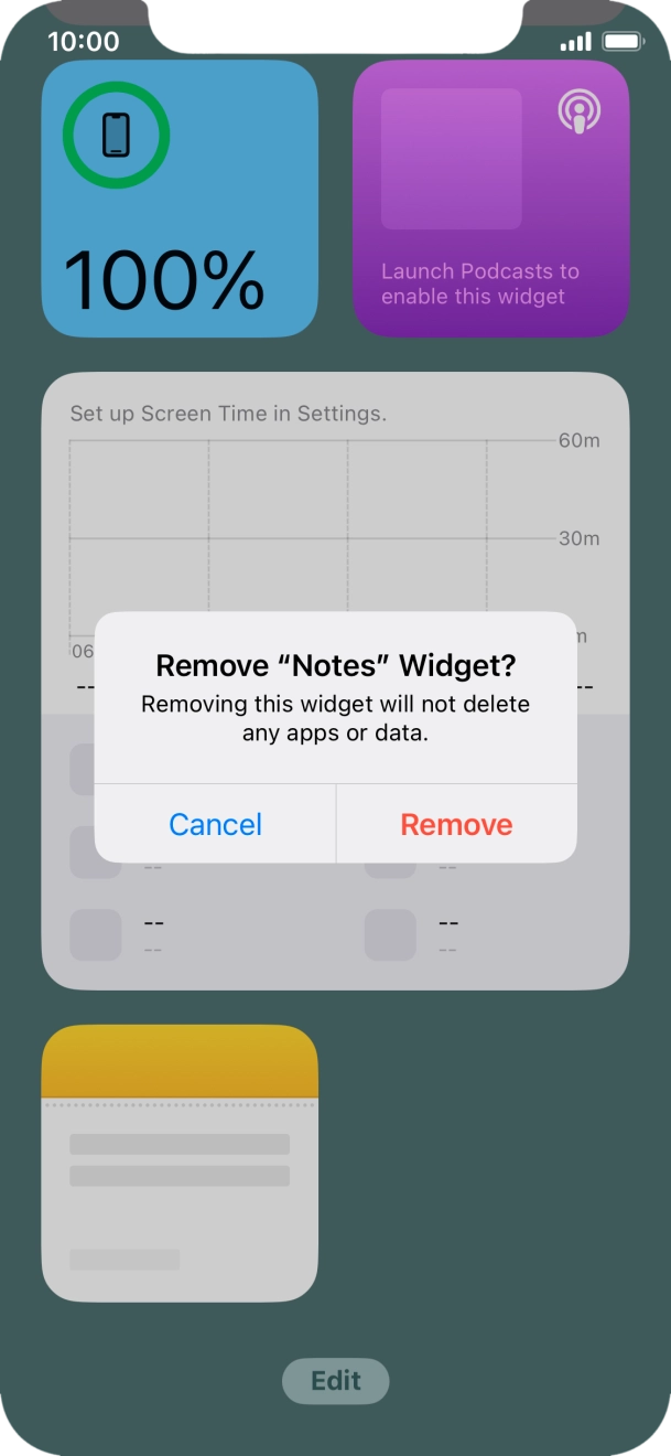 Press Remove. Press Remove.