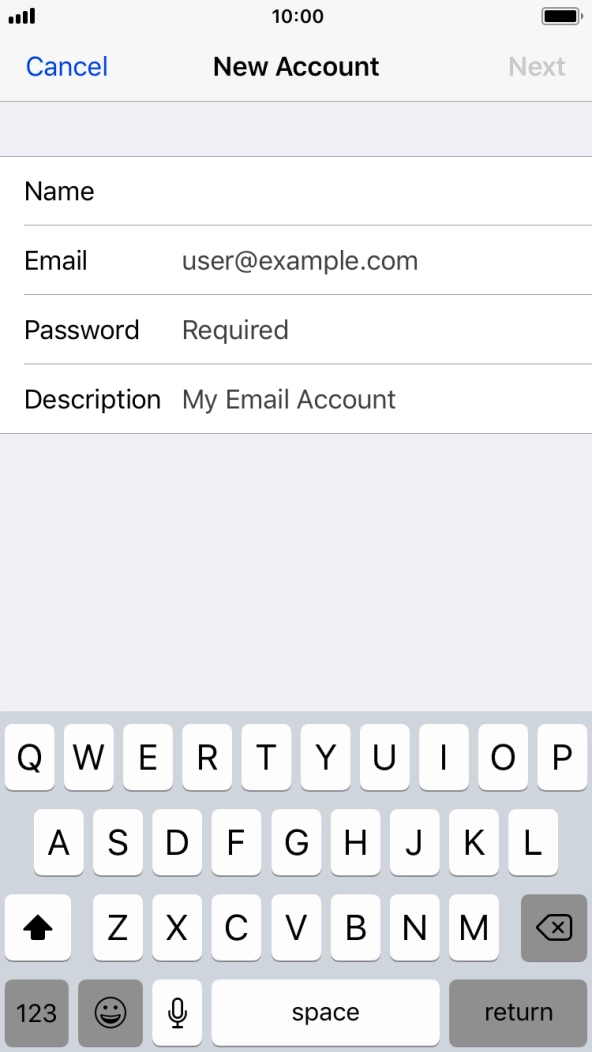 Press Email and key in your email address. Press Email and key in your email address.