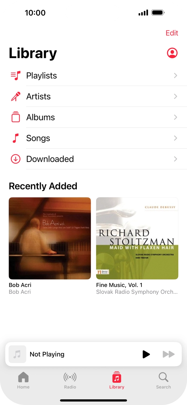 Press Playlists.