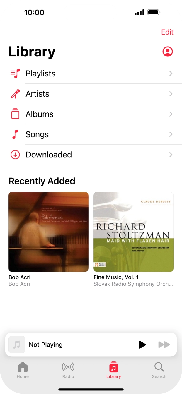Press Playlists.