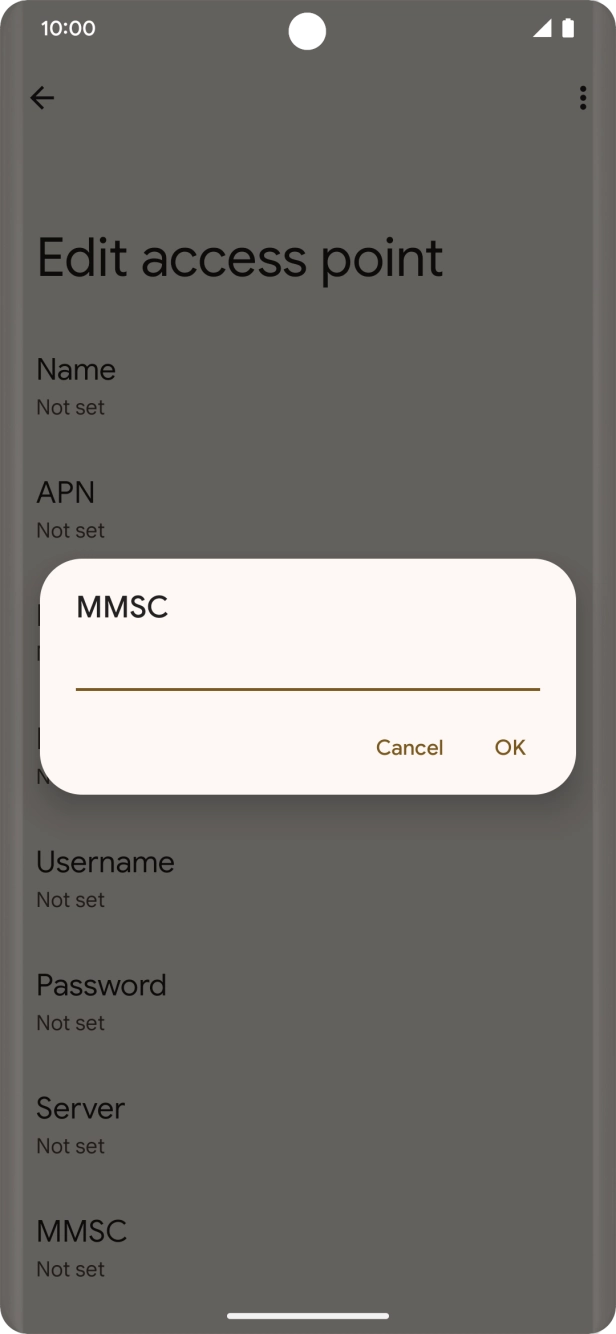 Key in http://mmsc.mms.o2.co.uk:8002 and press OK. Key in http://mmsc.mms.o2.co.uk:8002 and press OK.