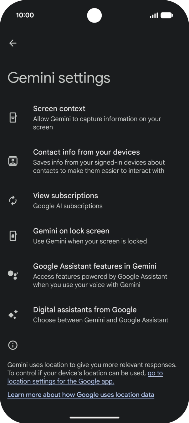 Follow the instructions on the screen to select the required settings. Follow the instructions on the screen to select the required settings.