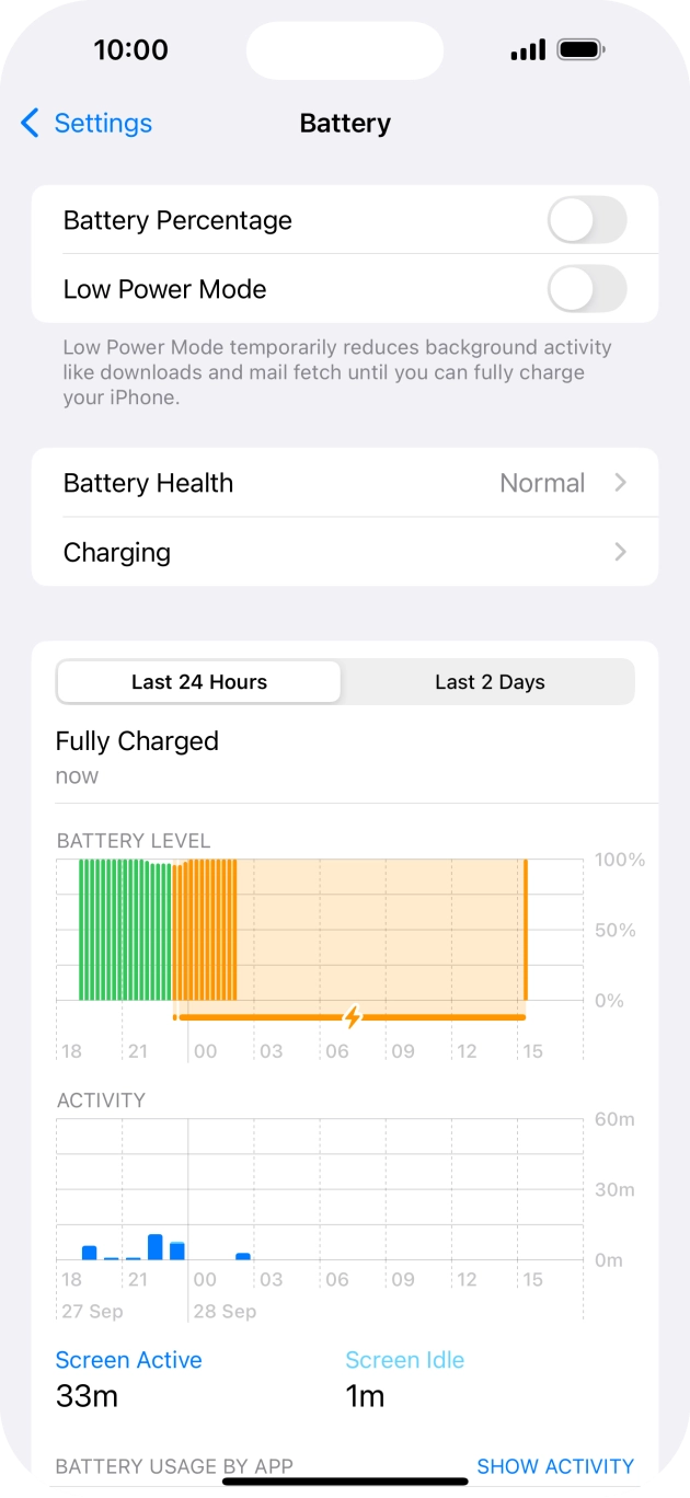 Press the indicator next to 'Low Power Mode' to turn on the function.