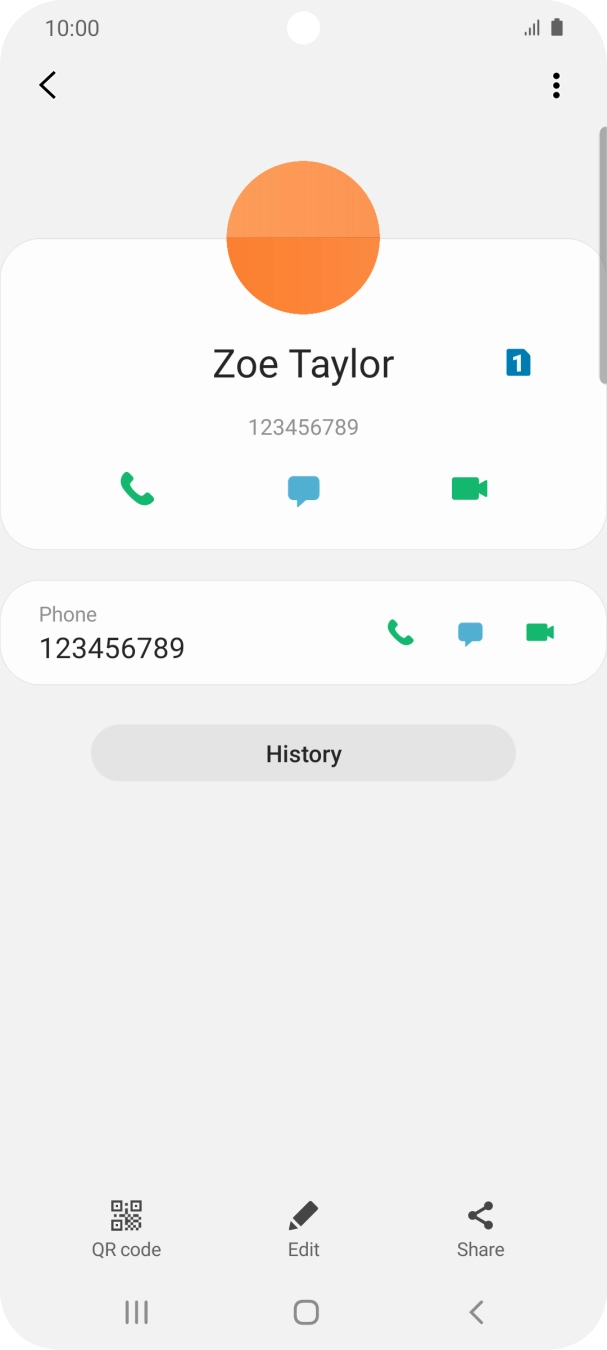 Press the call icon next to the required number.