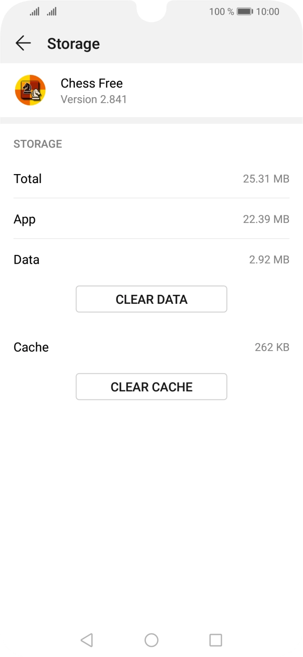 Press CLEAR CACHE.