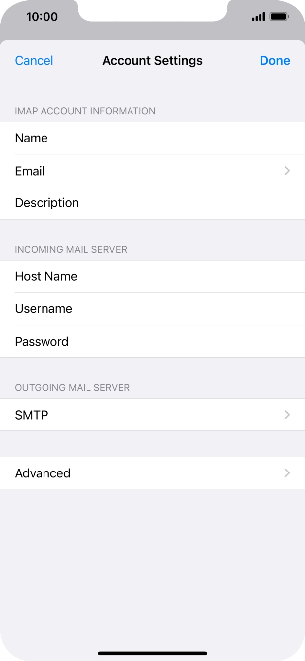 Press SMTP.