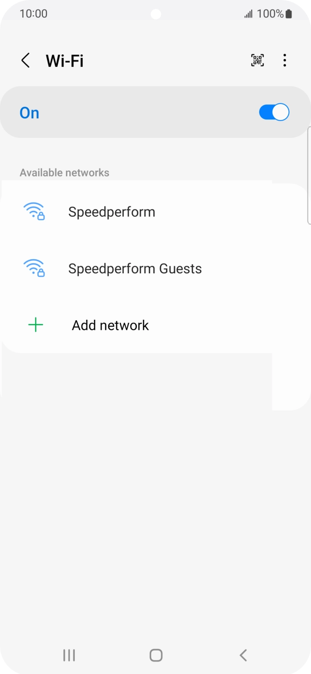 Press the required WiFi network. Press the required WiFi network.