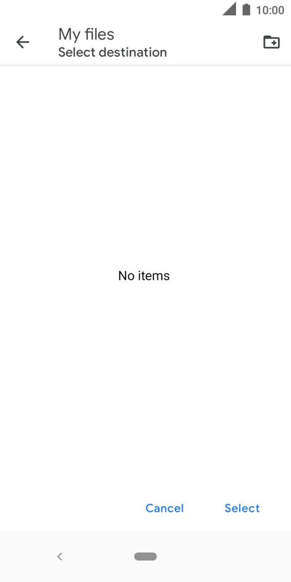 To create a new folder, press the new folder icon and follow the instructions on the screen to create a new folder. To create a new folder, press the new folder icon and follow the instructions on the screen to create a new folder.
