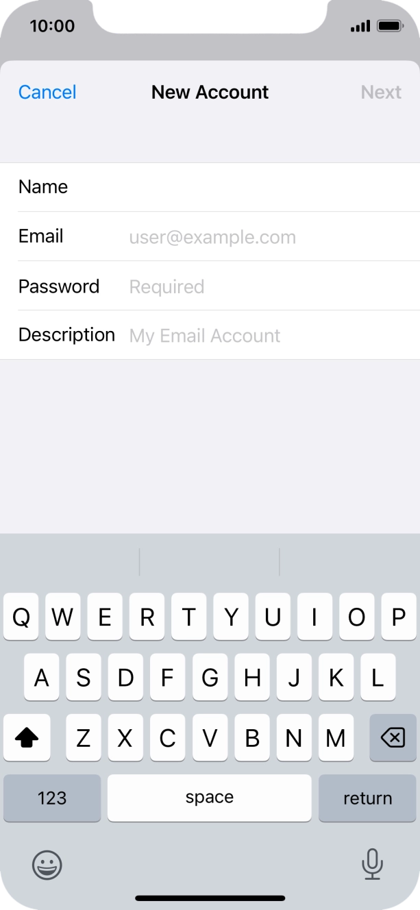 Press Email and key in your email address. Press Email and key in your email address.
