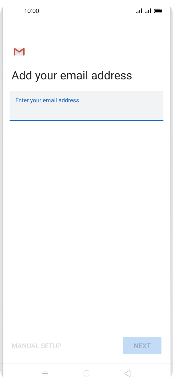 Press the field below 'Enter your email address' and key in your email address. Press the field below 'Enter your email address' and key in your email address.
