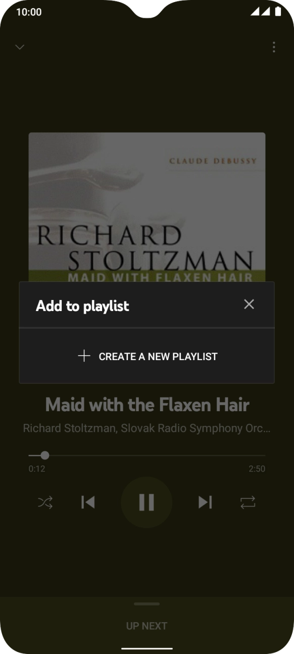 Press CREATE A NEW PLAYLIST. Press CREATE A NEW PLAYLIST.