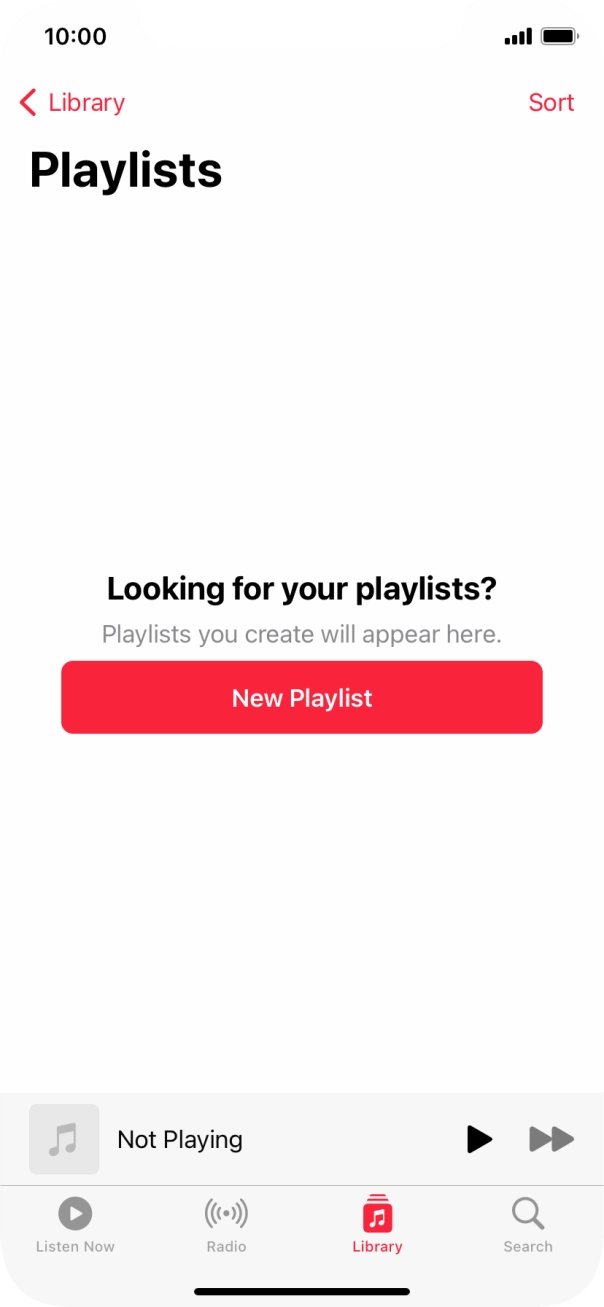 Press New Playlist. Press New Playlist.