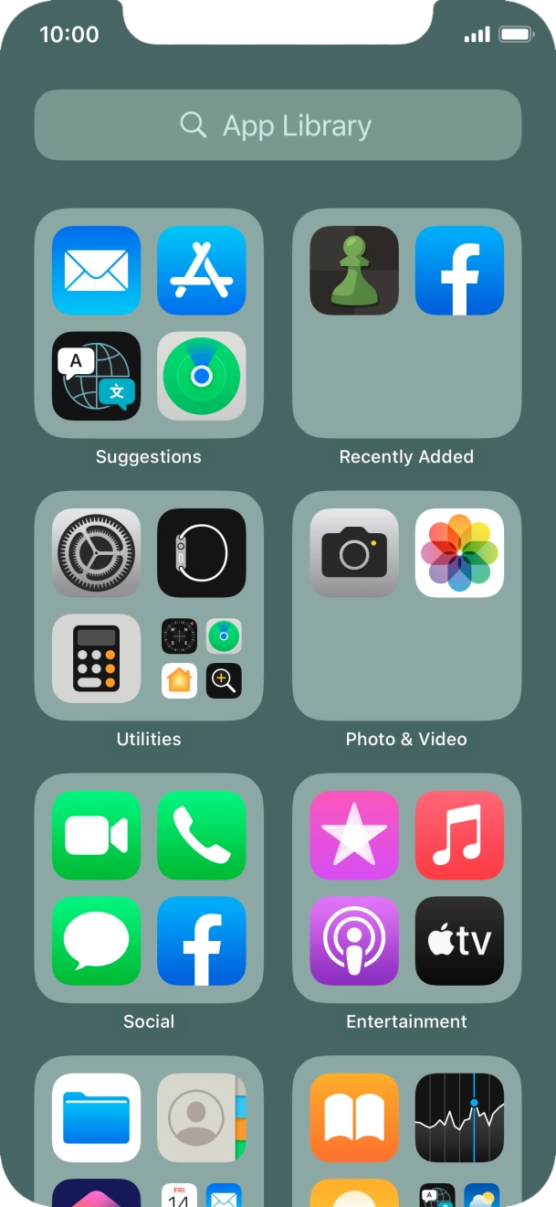 Press the required app. Press the required app.