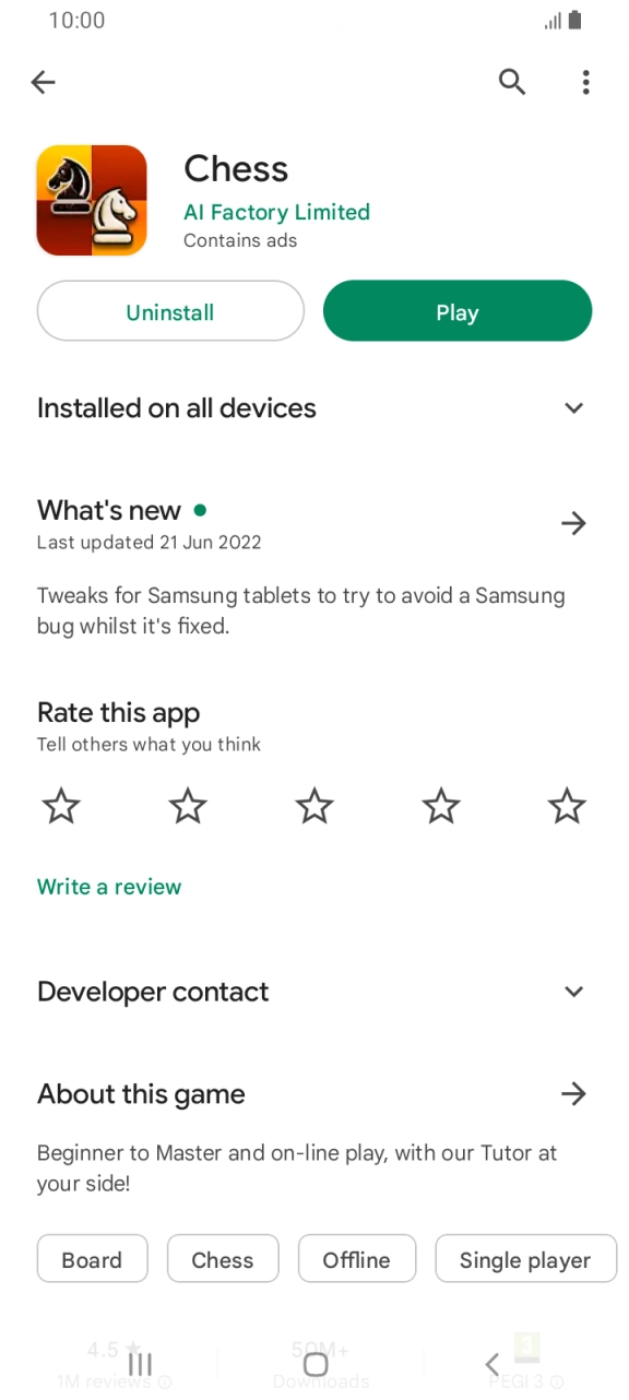 Press Uninstall.