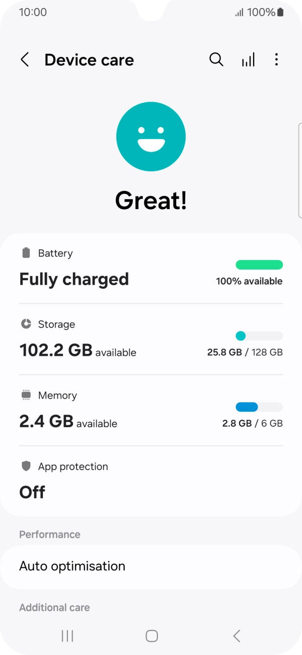 Press Battery.