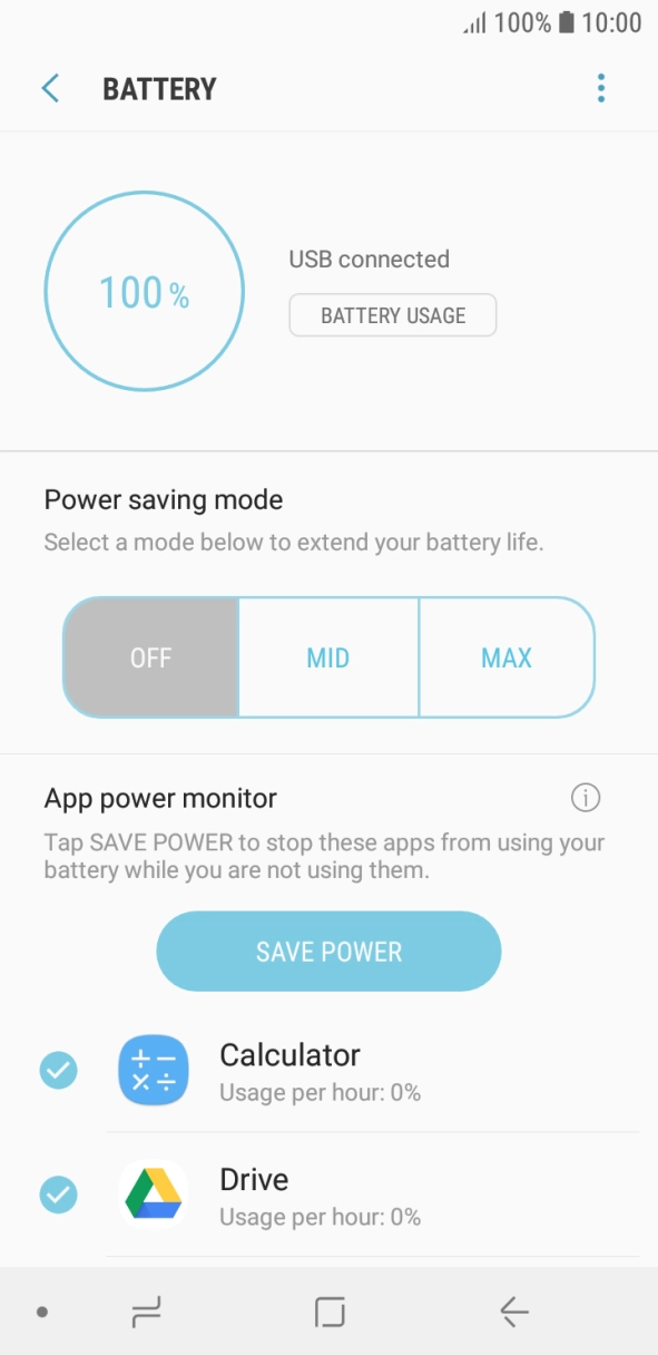 Press the required setting. Press the required setting.