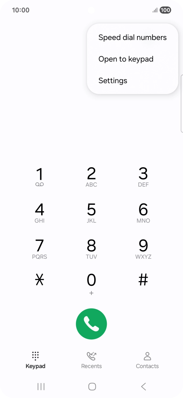 Press Settings.