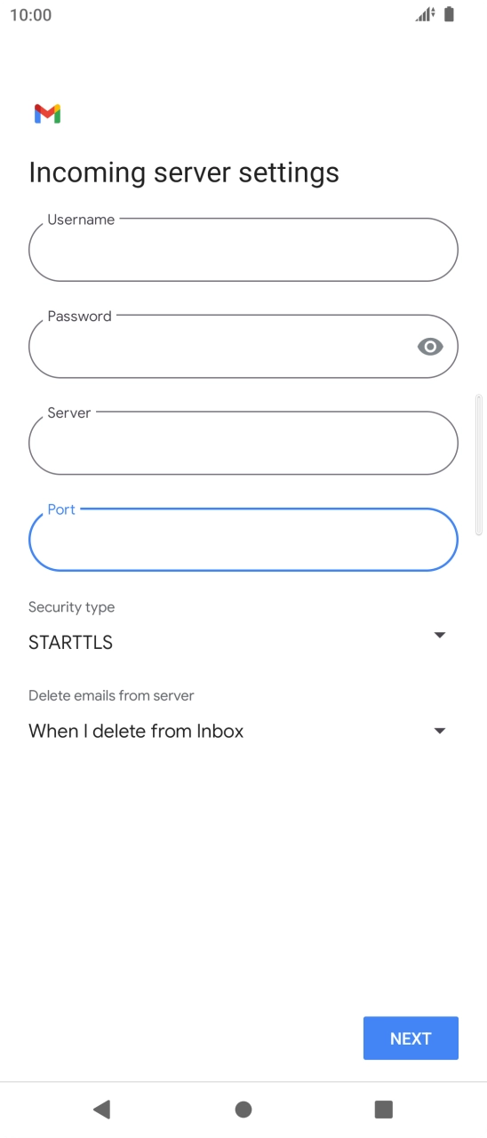 Press the drop down list below 'Security type'. Press the drop down list below 'Security type'.