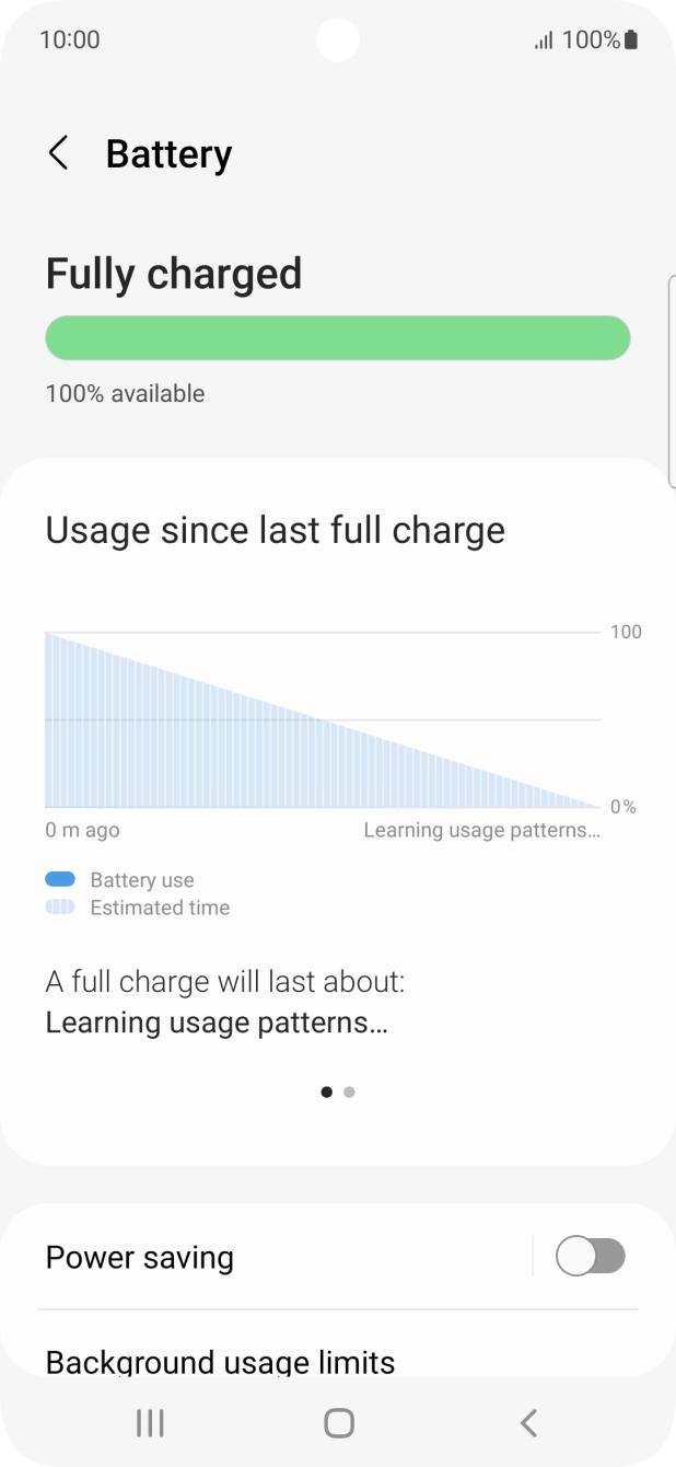Press Power saving.