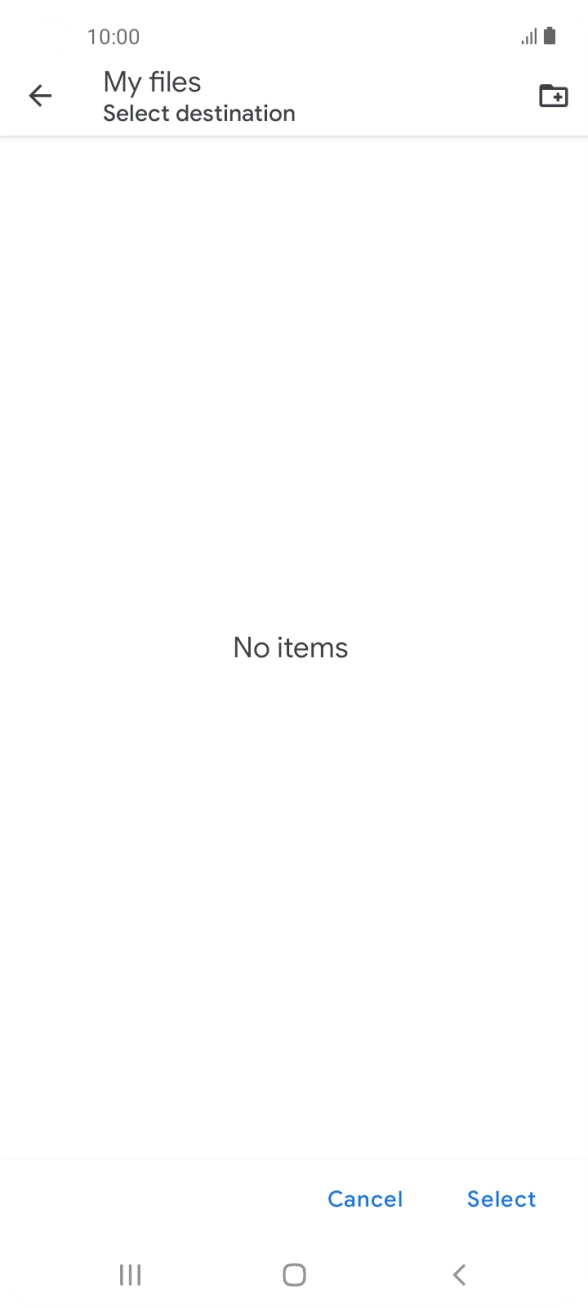 To create a new folder, press the new folder icon and follow the instructions on the screen to create a new folder. To create a new folder, press the new folder icon and follow the instructions on the screen to create a new folder.