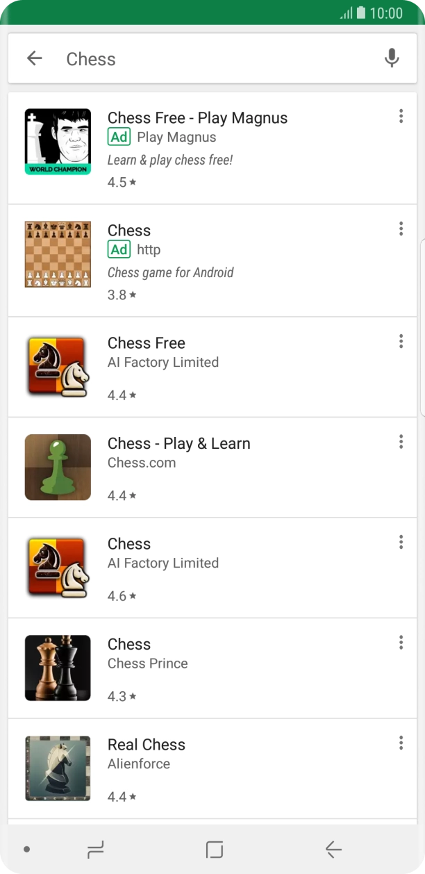 Press the required app. Press the required app.