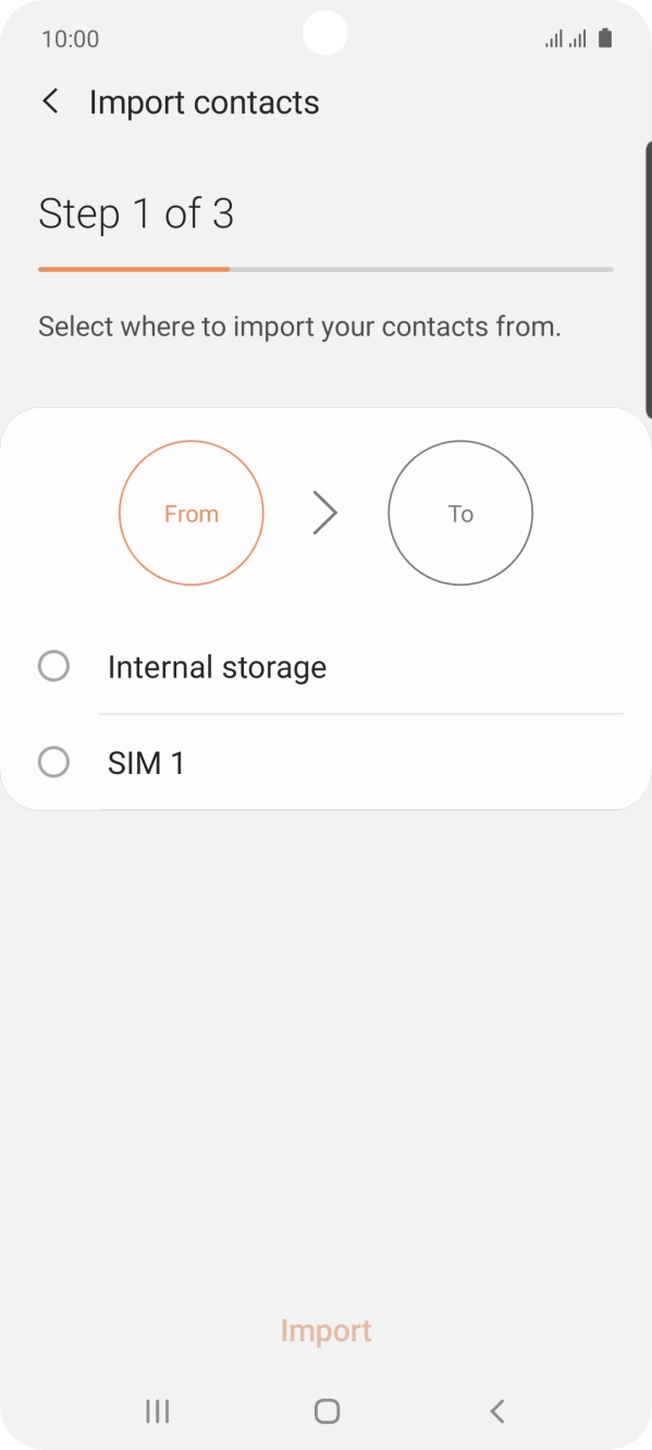 Press the required SIM.