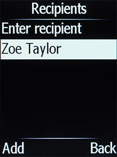 Select the required contact.