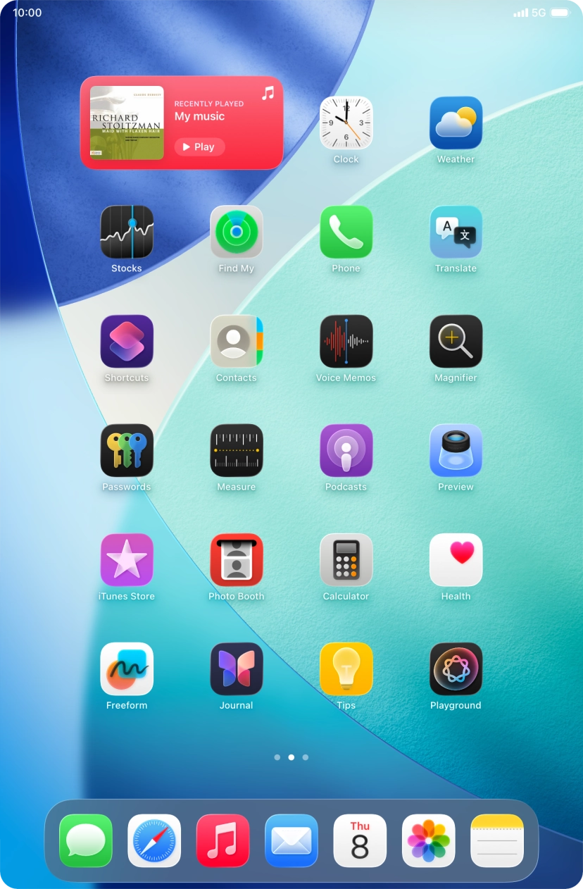 If you're using a Widget Stack: slide up or down on the stack to select the required widget. If you're using a Widget Stack: slide up or down on the stack to select the required widget.