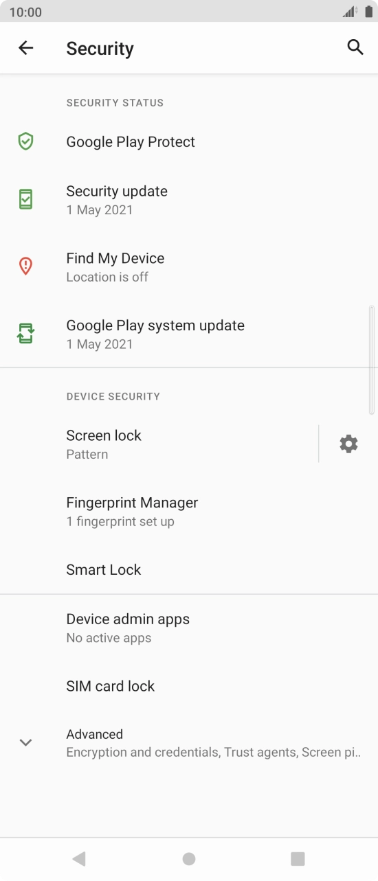 Press Screen lock and key in the current phone lock code. Press Screen lock and key in the current phone lock code.
