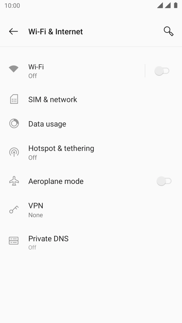 Press SIM & network. Press SIM & network.