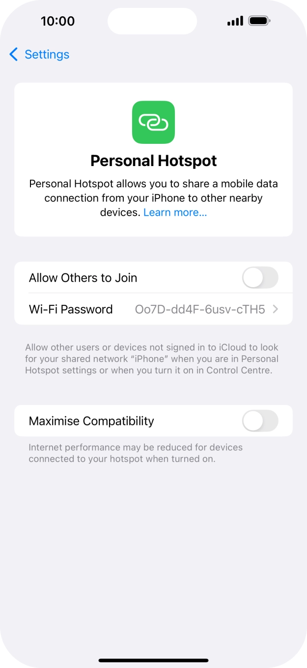 Press Wi-Fi Password and key in the required password. Press Wi-Fi Password and key in the required password.