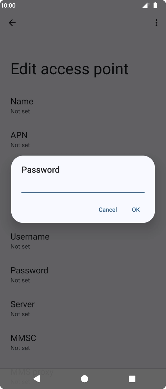 Key in p and press OK. Key in p and press OK.