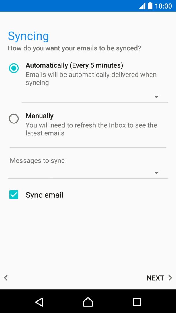 Press the drop down list below 'Automatically (Every 5 minutes)'.