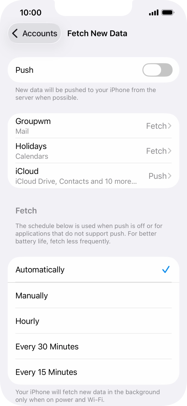 If you turn off the function, press the required setting. If you turn off the function, press the required setting.