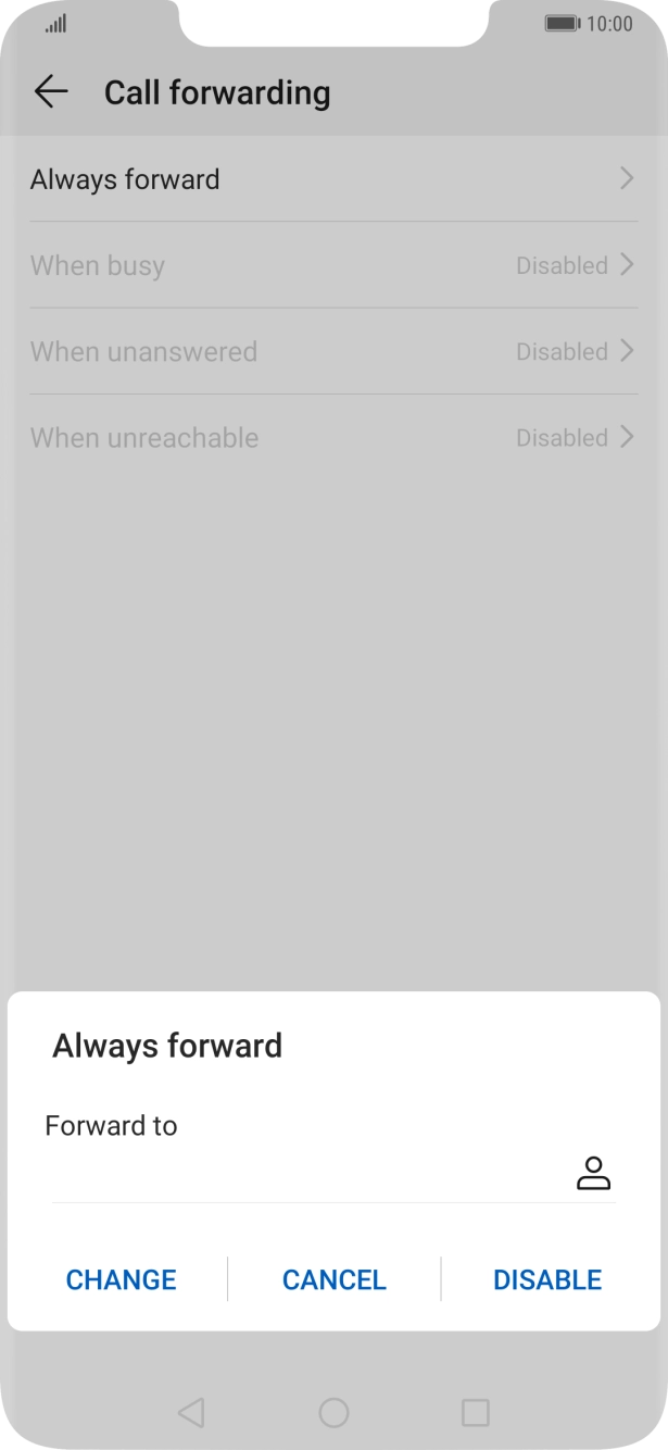 Press DISABLE.