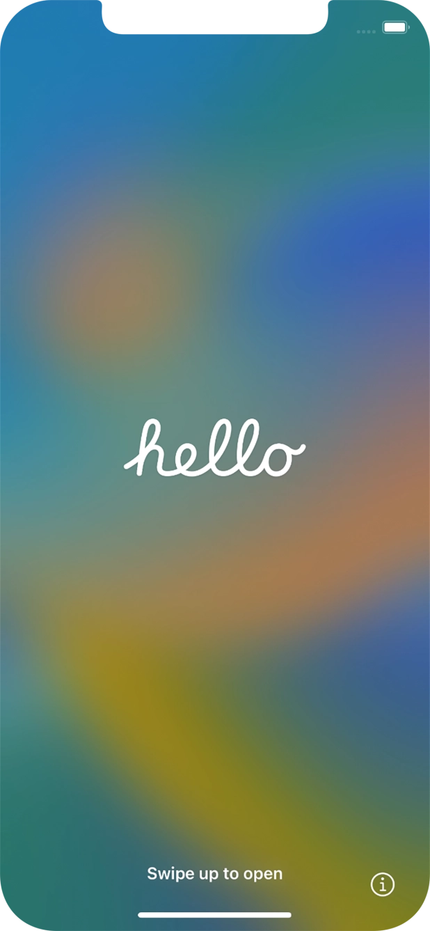 Slide your finger upwards starting from the bottom of the screen.