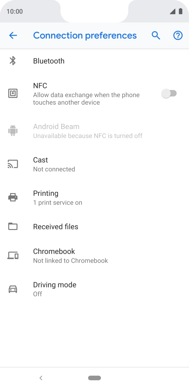 Press Bluetooth.