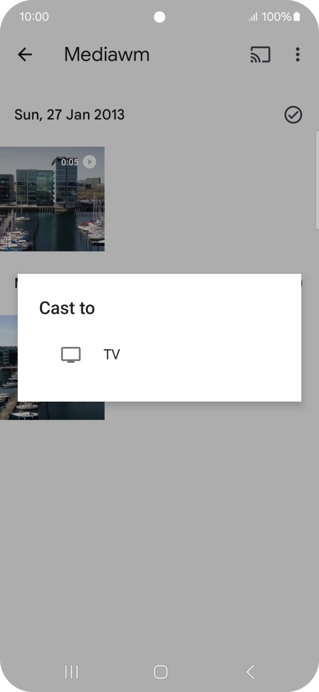 Press the required device. Press the required device.