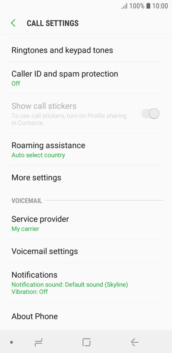Press Voicemail settings. Press Voicemail settings.