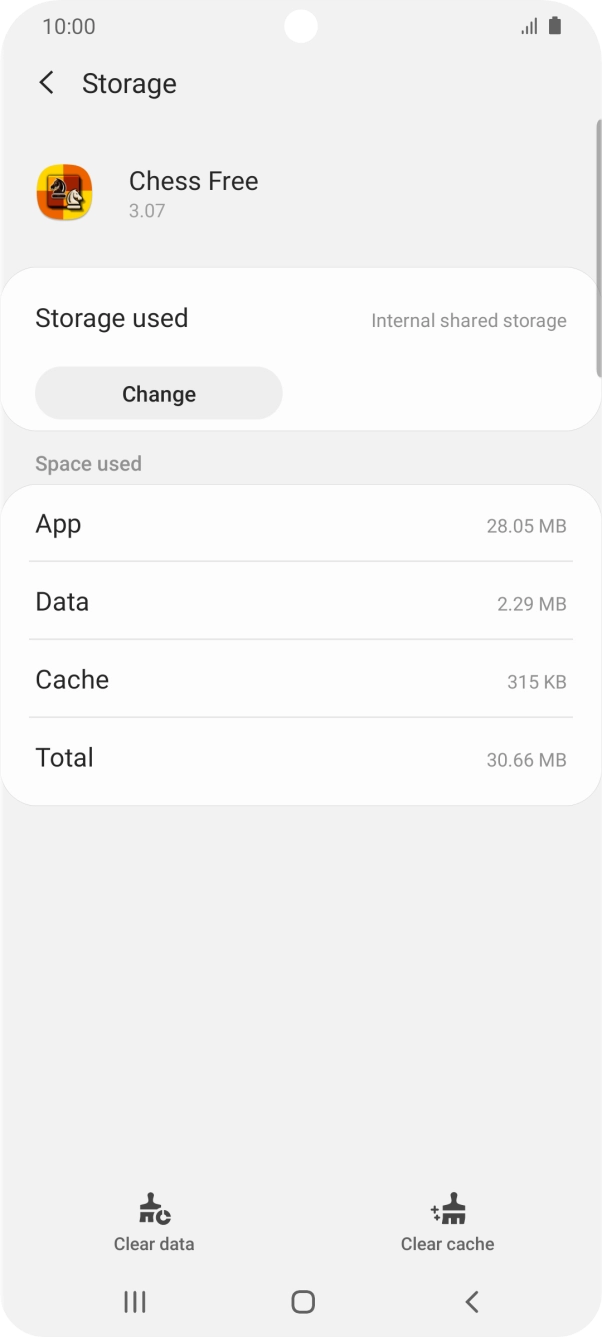 Press Clear cache.